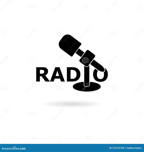 Radio Logo Podcast Towers Wireless Badges Radio Station Symbols Vector