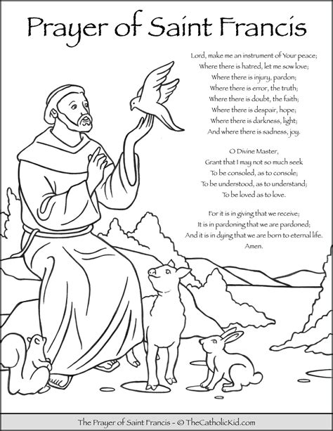 Prayer Of St Francis Printable