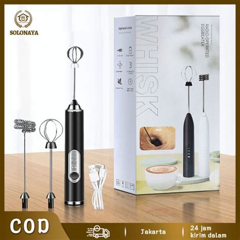 Pembuih Susu Pengocok Telur Handheld Blender Milk Frother Mixer Mini