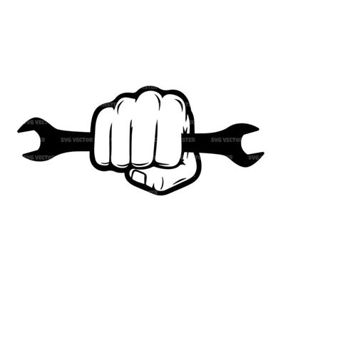 Wrench Svg Hand Svg Mechanic Logo Svg Repairman Svg Vect Inspire