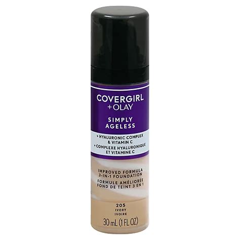 Covergirl Olay Simply Ageless Liquid Foundation 3 In 1 Ivory 205 1