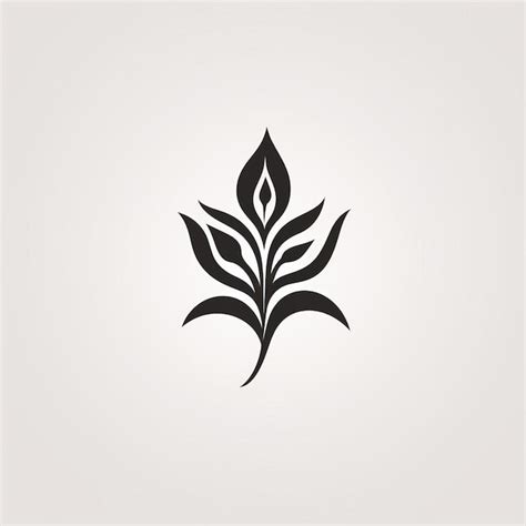 black leaf design logo pictures