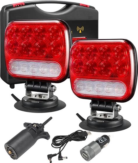 Partsam Led Magnetic Towing Tail Light Wireless Led Trailer Light Kit