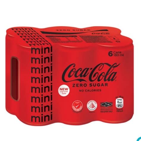 Coca Cola Mini Can Pack Zero Sugar 6 X 180ml No Calories Shopee