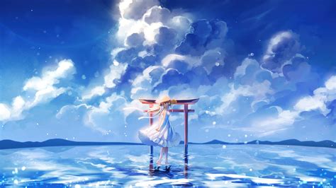 clouds, anime, scenery, art, 4k, pc, HD Wallpaper | Rare Gallery