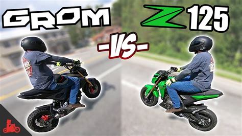 Honda Grom Vs Kawasaki Z125 IN RIDE Comparison YouTube