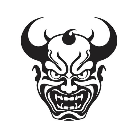 Hannya Mask Stencil