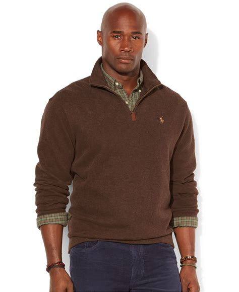 Lyst Polo Ralph Lauren Big And Tall Half Zip French Rib Sweater In