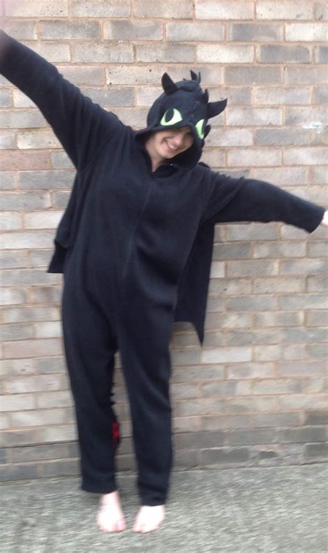 Black dragon without teeth costume/ night fury onesie/ dragon | Etsy