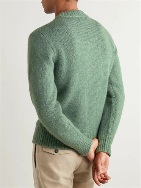 Doppiaa Aappio Alpaca Blend Sweater Green Doppiaa