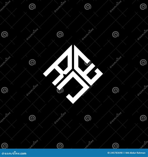 Rje Letter Logo Design On Black Background Rje Creative Initials