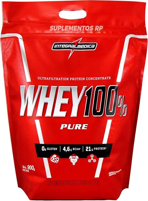 Whey 100 Pure 900g Original Integralmedica Sabor Chocolate Maltado