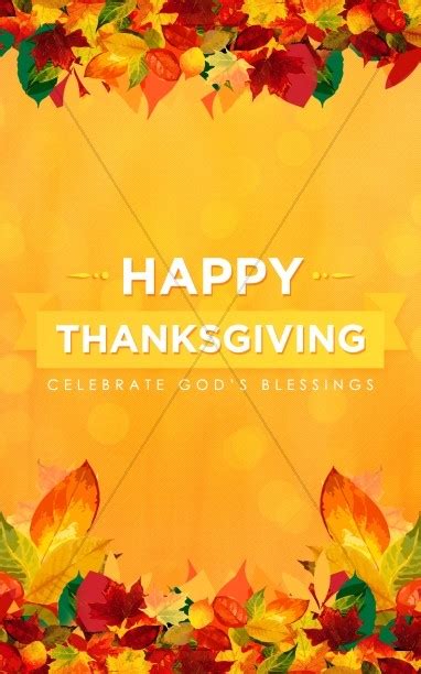 Happy Thanksgiving Blessings Church Bulletin Clover Media