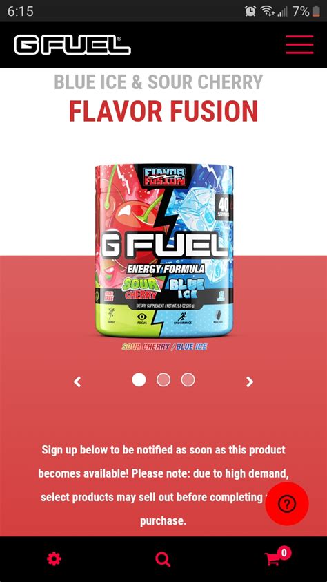 Wait List For Sour Cherry Blue Ice Fusion Available Rgfuel