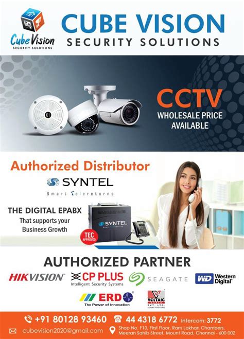 Cube Vision Hikvision Distributor In Chennai Syntel Epabx Dealers In Chennai