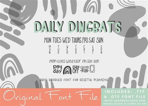 Weekday Dingbats Font By Moe Howard · Creative Fabrica