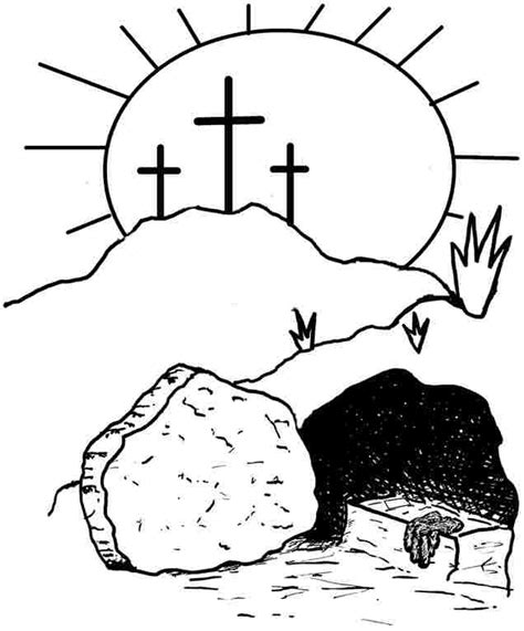 Black And White Religious Easter Clip Art 20 Free Cliparts Download