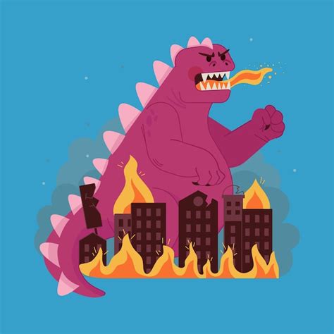 Vectores E Ilustraciones De Godzilla Dibujo Para Descargar Gratis Freepik