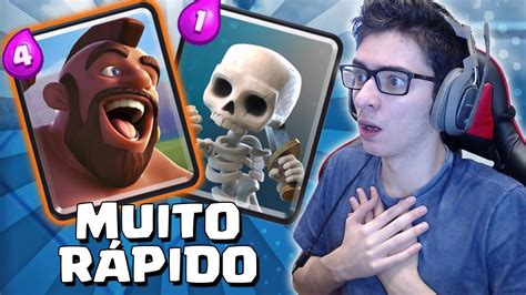 INCRÍVEL O DECK MAIS RÁPIDO DE CORREDOR DO CLASH ROYALE YouTube