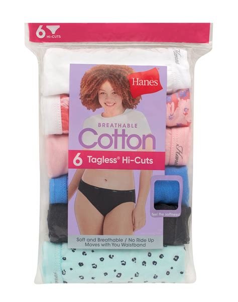 Hanes Womens Cotton Bikini Underwear 6 Pack