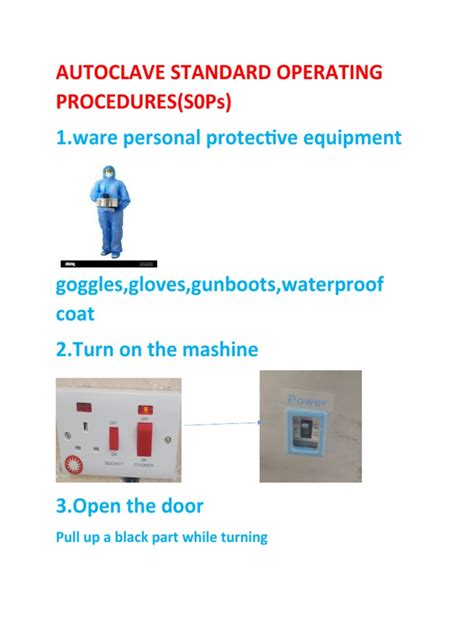 Autoclave Standard Operating Procedures Pdf