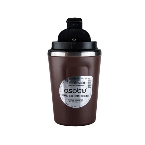 Kubek termiczny ASOBU Cafe Compact Brązowy 380ml cena opinie