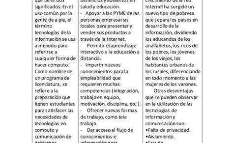 Cuadro Comparativo Ventajas Y Desventajas Del Internet Pdmrea Rainy Weathers