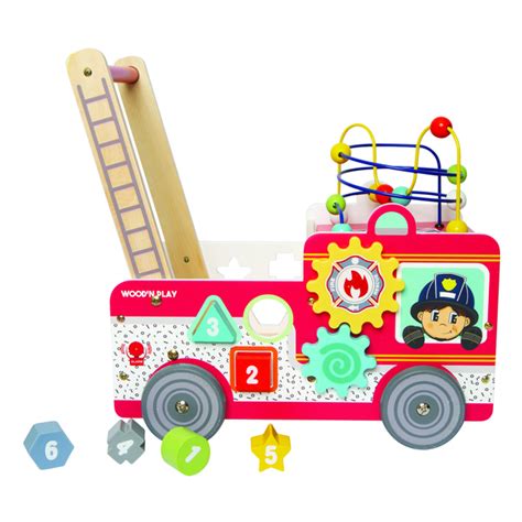 Trotteur pompier multi activités WOOD N PLAY King Jouet Activités d