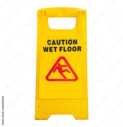 Caution Yellow Caution Wet Floor Signs Safety Sign Frame Birght Yellow