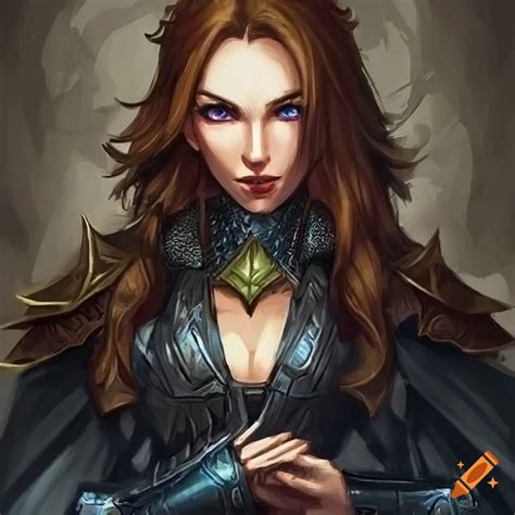 Detailed Portrait Of A Woman For Dungeons And Dragons