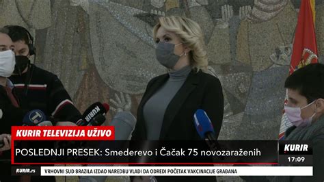 UŽIVO NA KURIR TELEVIZIJI Obraćanje posle sednice Kriznog štaba YouTube