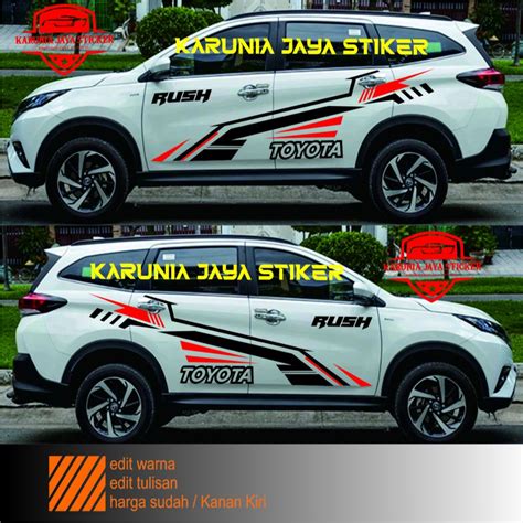 Jual Stiker Mobil Rush Sticker Cutting Body Samping Mobil Rush Stiker