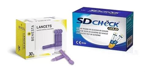 Tiras Reactivas Sd Check Caja De Lancetas Benesta De 30g Envío gratis