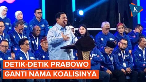 Video Koalisi Pendukung Prabowo Ganti Nama Jadi Koalisi Indonesia Maju