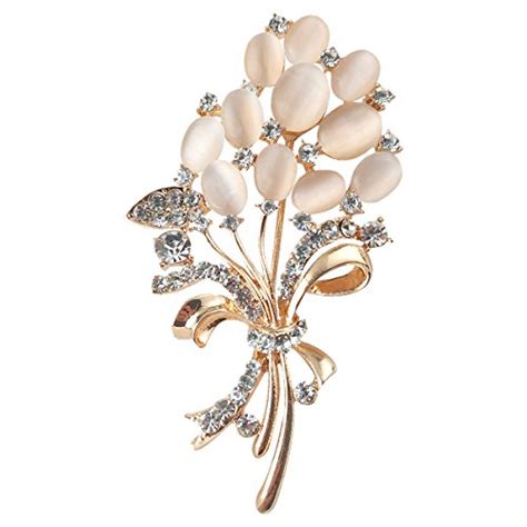 Merdia Fancy Vintage Style Brooch Pin Created Crystal Jewelry Sight