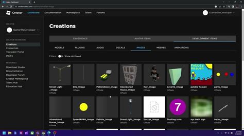 New Roblox Studio Creator Dashboard Upload Image Youtube