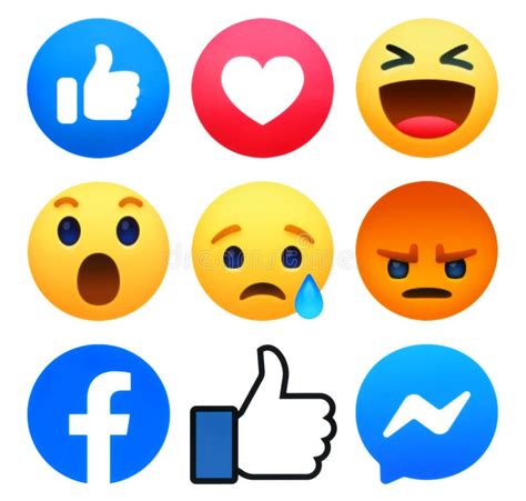 Nowy Facebook Jak Guzika Emoji Empathetic Reakcje Fotografia