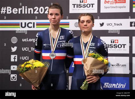 Clara Copponi And Marie Le Net Of France Women S Madison Podium