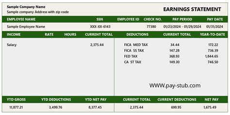 Online Free Pay Stub Paycheck Stub Generator