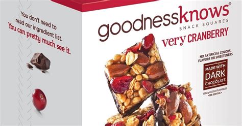 Goodnessknows Very Cranberry Snack Squares Review