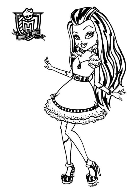 Desenhos Para Colorir De Monster High Online Draculaura Frankie Stein