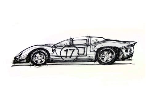 Ford Gt Design Theme C Design Sketch Render By Colin Bonathan Car