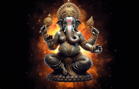 Premium Ai Image Lord Ganesha As The Remover Of Obstacles And Thought