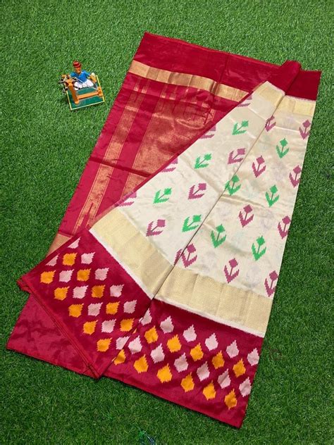 Ethnics Land Traditional Handwoven Pure Silk Pochampally Double Ikkat