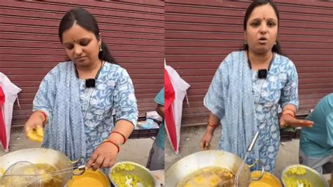 Video Of Vada Pav War In Delhi Woman Vendor Says No One Can Beat Her