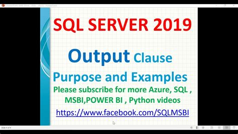 Sql Tutorials Output Clause In Sql Sql Output Clause Query