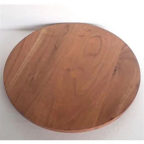 Brown Vicb Round Wooden Chopping Board For Kitchen At Rs