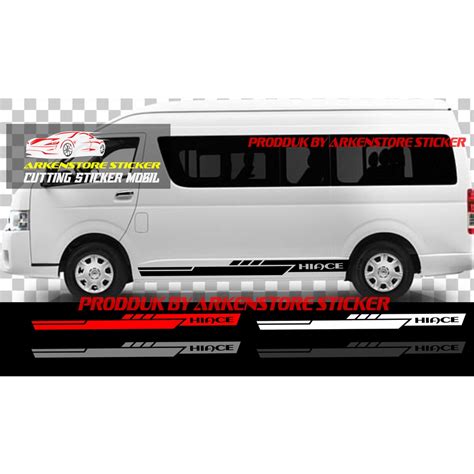 Car STICKER HIACE CUTTING STICKER Car STICKER TOYOTA HIACE SIDE DECAL