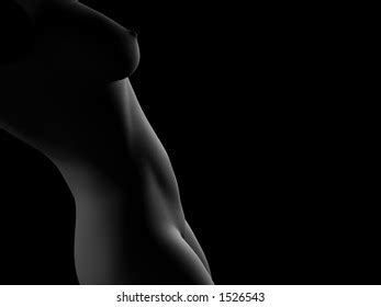 Naked Woman Silhouette Ass Legs Isolated Stock Photo