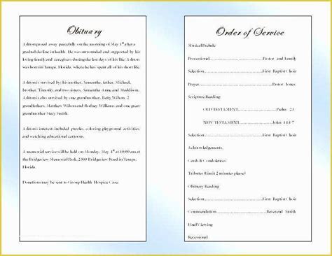 Free Funeral Service Program Template Word Of 52 Best Images About Funeral Bulletins On ...